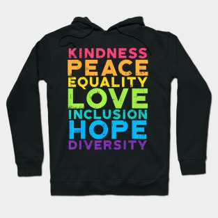 Kindness Peace Equality Rainbow Gay Black Pride Lgbt Hoodie